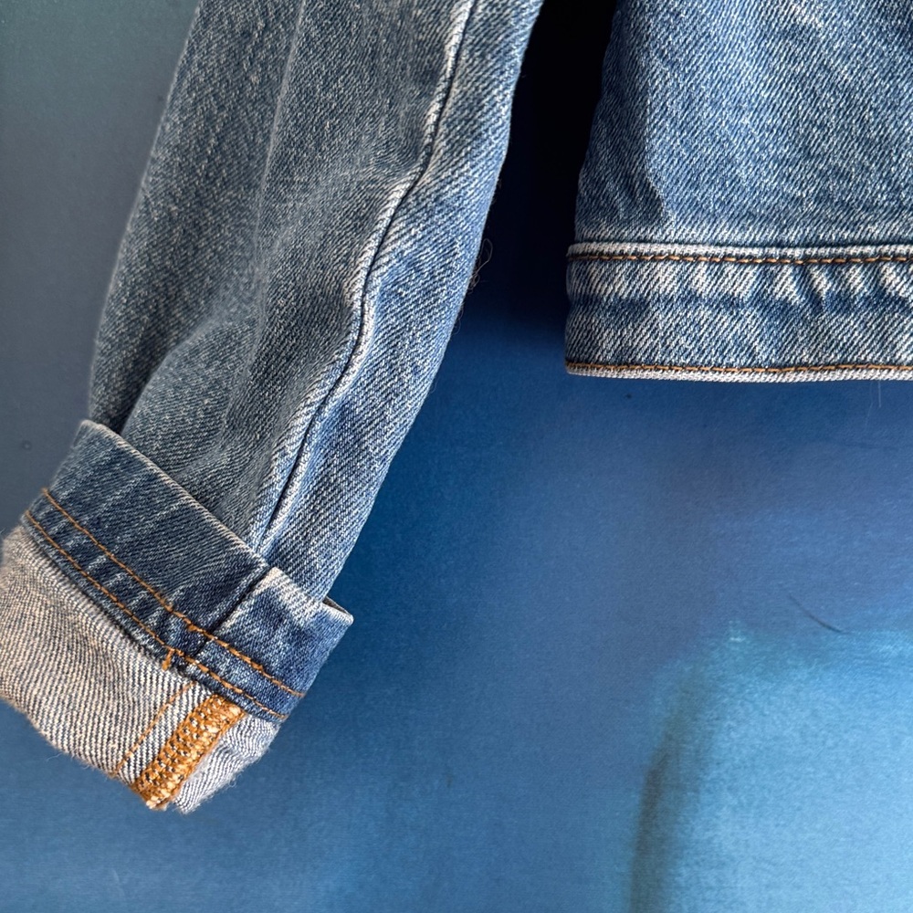 LOFT Collarless Denim Jacket - Picture 4 of 6